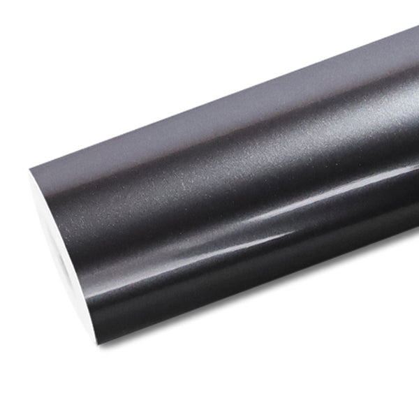 Mallcas™ Glossy Liquid Metallic Gun-Grey Vinyl Wrap (PET Liner)