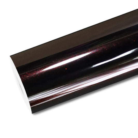 Mallcas™ Glossy Diamonds Black Red Vinyl Wrap (PET Liner)