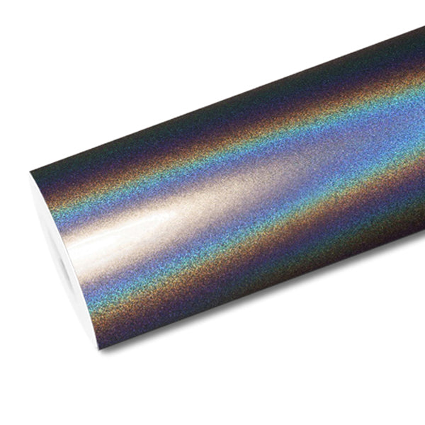 Mallcas™ Gloss Laser Flip Gray Vinyl Wrap (PET Liner)