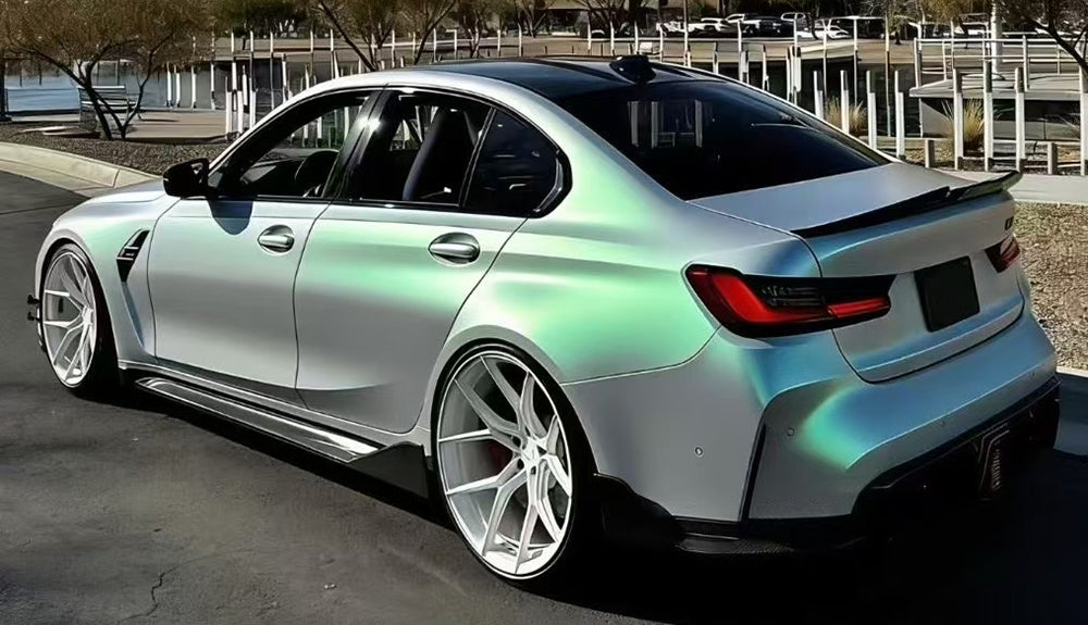 Mallcas™ Matte Technology Silver Green Vinyl Wrap (PET Liner)