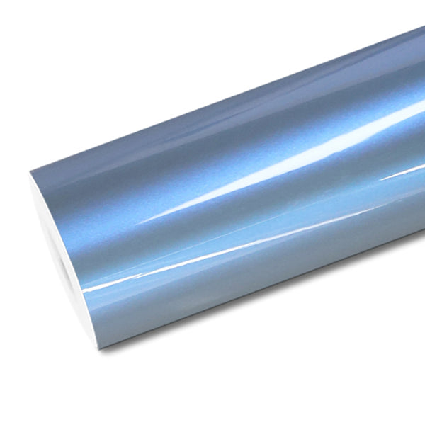 Mallcas™ Glossy Candy Metallic Dark Gray Blue Vinyl Wrap (PET Liner)