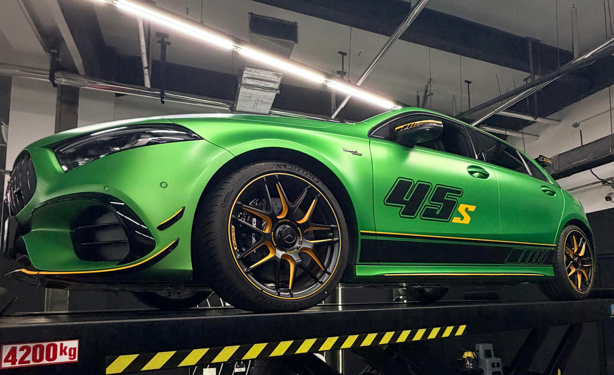 Mallcas™ Matte Metallic Magic Flame Green Vinyl Wrap (PET Liner)