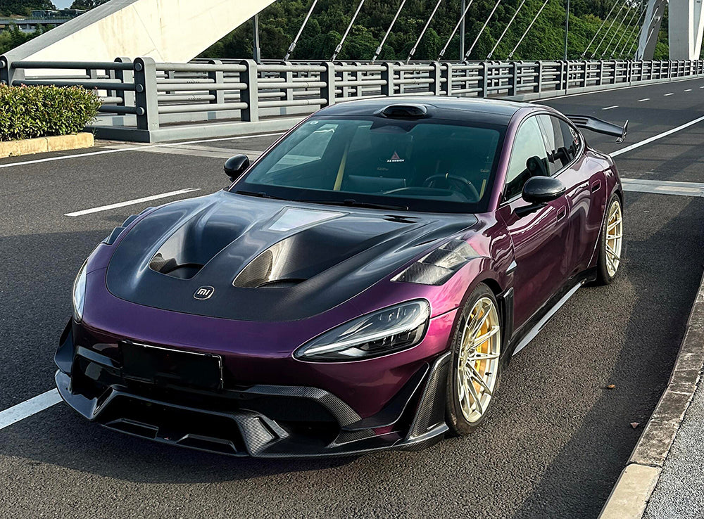 Mallcas™ Glossy Metallic Siberia Purple Vinyl Wrap (PET Liner)