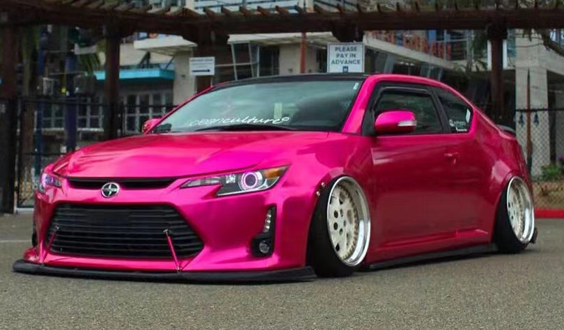 Mallcas™ Glossy Metallic Raspberry Pink Vinyl Wrap (PET Liner)