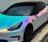 Mallcas™ Matte Rainbow Chrome White Vinyl Wrap (PET Liner)