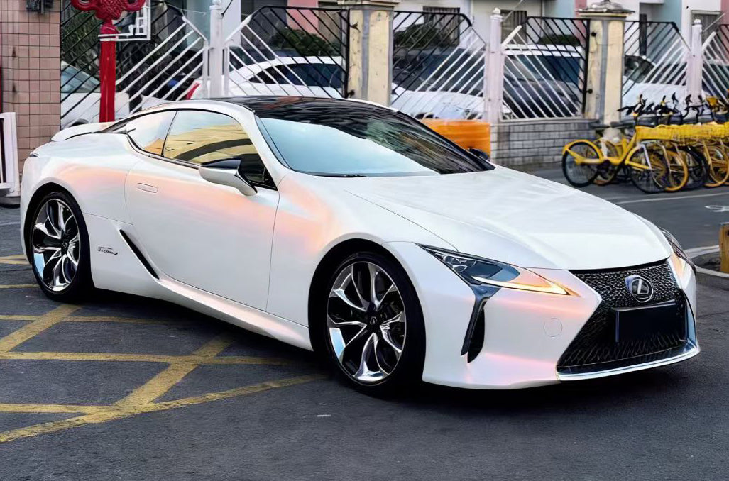 Mallcas™ Gloss Technology White Orange Vinyl Wrap (PET Liner)
