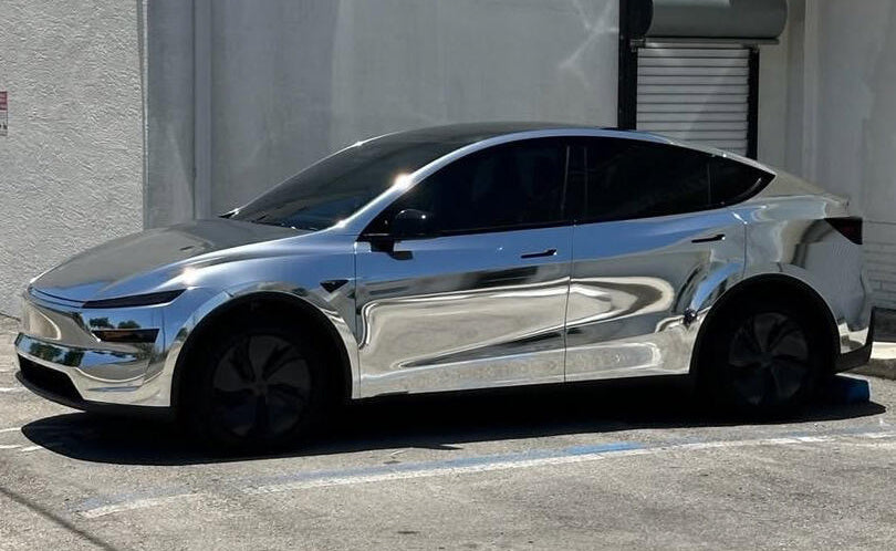 Mallcas™ Mirror Chrome Silver Vinyl Wrap (PET Liner)