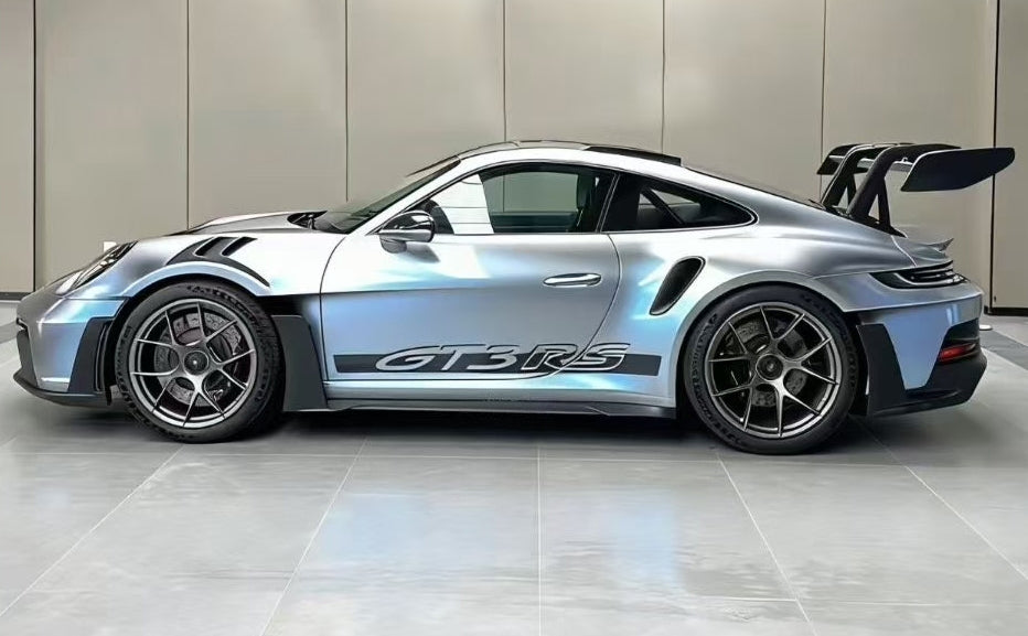Mallcas™ Gloss Technology Silver Blue Vinyl Wrap (PET Liner)