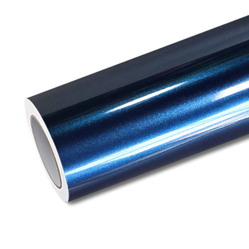 Mallcas™ Glossy Metallic shadow Blue Vinyl Wrap