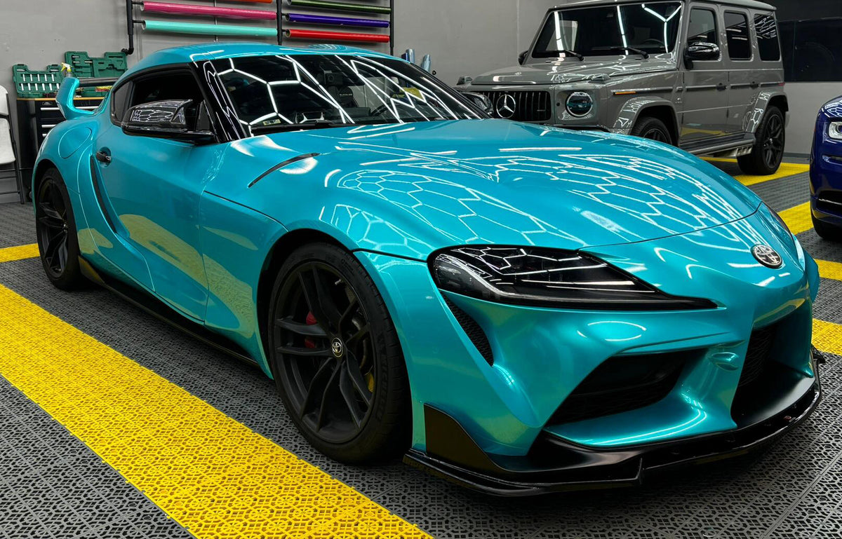 Mallcas™ Glossy Metallic Tiffany Blue Vinyl Wrap (PET Liner)