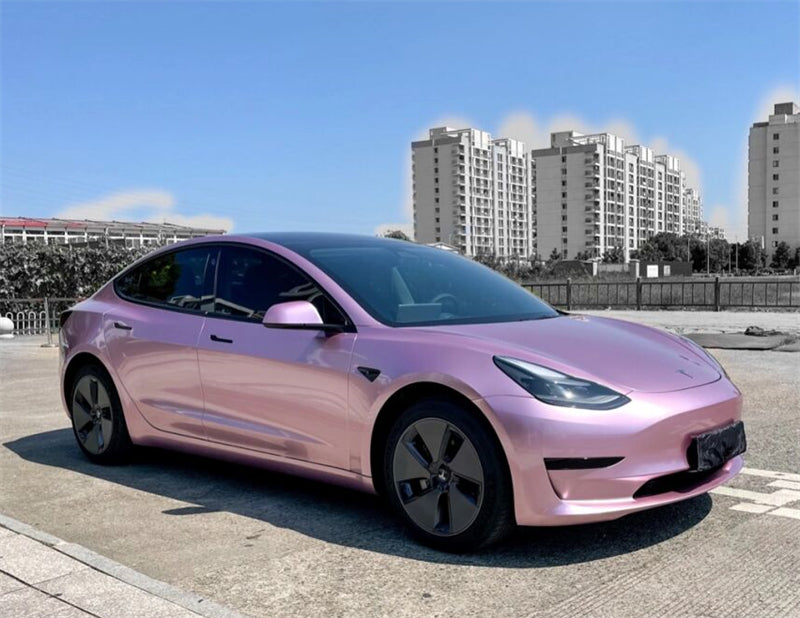 Mallcas™ Glossy Metallic Passion Pink Vinyl Wrap (PET Liner)