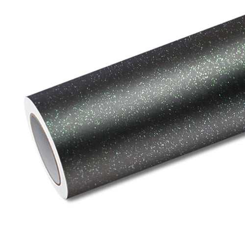 Mallcas™ Matte Diamond Black Green Vinyl Wrap