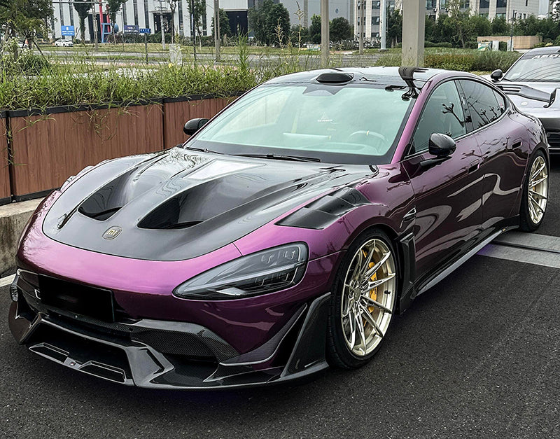 Mallcas™ Glossy Metallic Siberia Purple Vinyl Wrap (PET Liner)