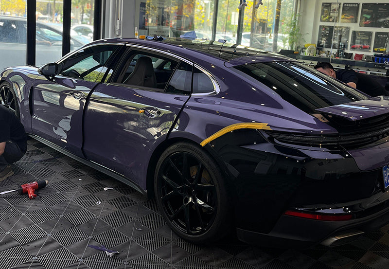 Mallcas™ Glossy Royal Purple Vinyl Wrap (PET Liner)