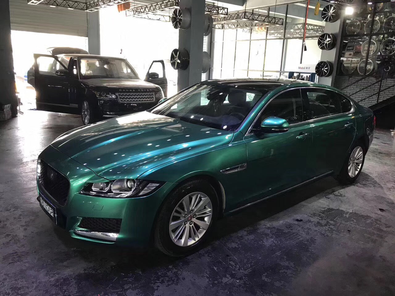 Mallcas™ Glossy Candy Metallic Neon Blackish Green Vinyl Wrap (PET Liner)