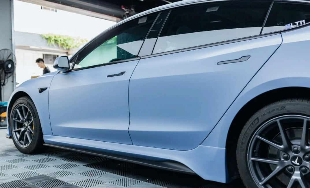 Mallcas™ Matte Porcelain Blue Vinyl Wrap (PET Liner)