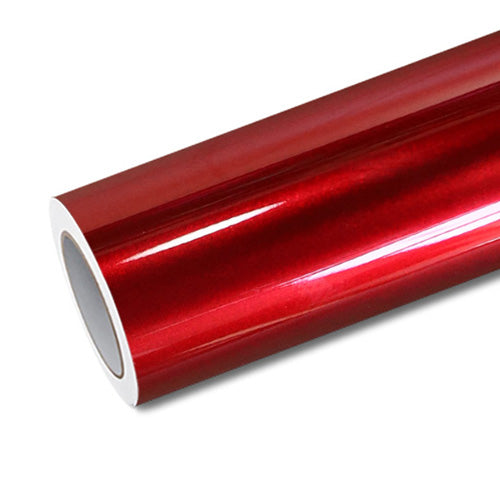 Mallcas™ Glossy Metallic Cherry Red Vinyl Wrap