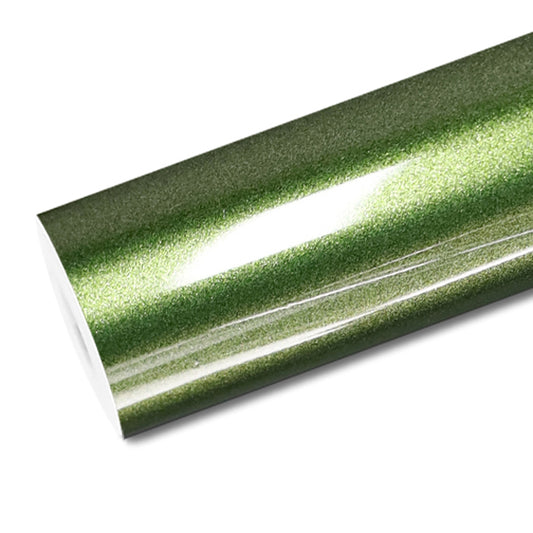 Mallcas™ Glossy Metallic Mamba Green Vinyl Wrap (PET Liner)