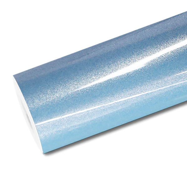 Mallcas™ Glossy Metallic Ice Blue Vinyl Wrap (PET Liner)