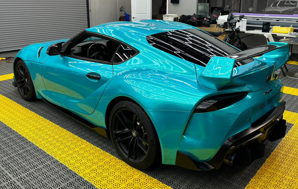 Mallcas™ Glossy Metallic Tiffany Blue Vinyl Wrap (PET Liner)