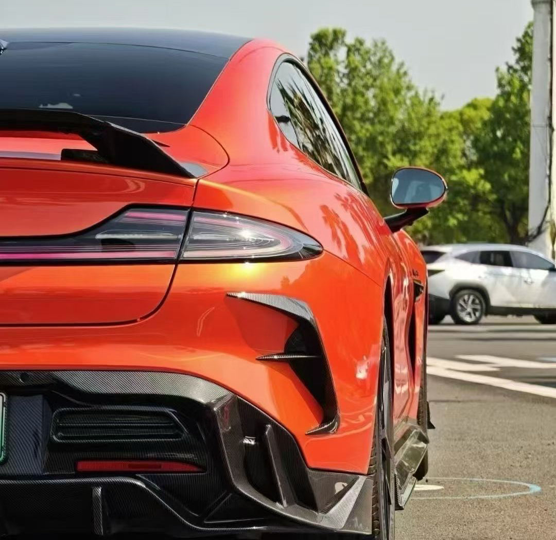 Mallcas™ Glossy Metallic Lava Red Orange Vinyl Wrap (PET Liner)