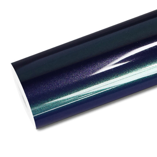 Mallcas™ Glossy Diamond Aurora Green Vinyl Wrap (PET Liner)