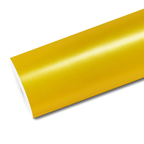 Mallcas™ Matte Pure Metal Yellow Vinyl Wrap (PET Liner)