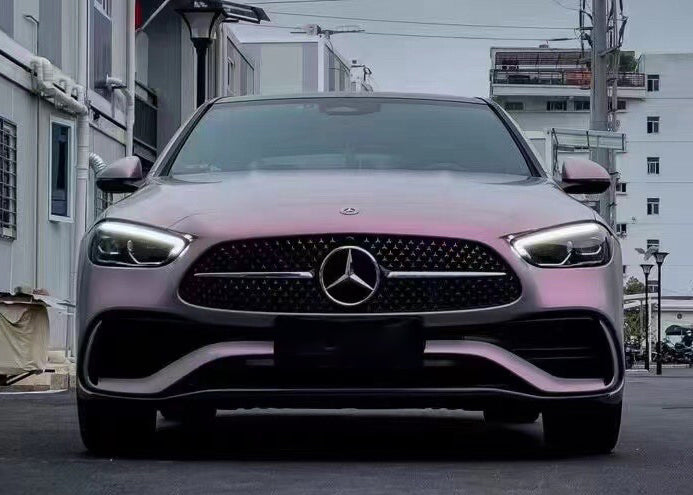 Mallcas™ Matte Color Shift  Gray Red Vinyl Wrap (PET Liner)