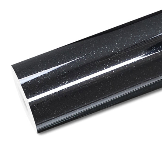 Mallcas™ Glossy Metallic Santorini Black Vinyl Wrap (PET Liner)