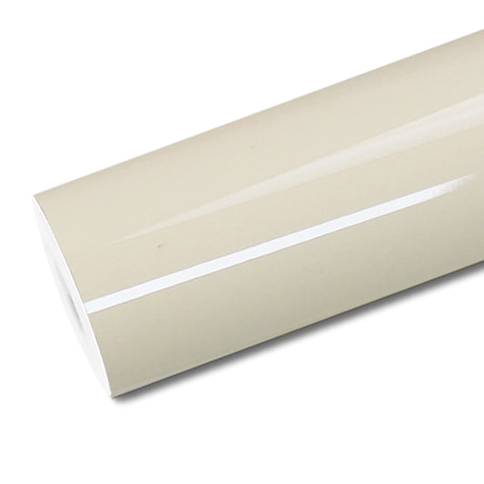 Mallcas™ Glossy Ivory White Vinyl Wrap (PET Liner)