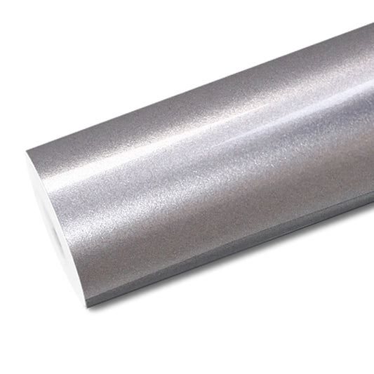Mallcas™ Glossy Metallic Combat Grey Vinyl Wrap (PET Liner)