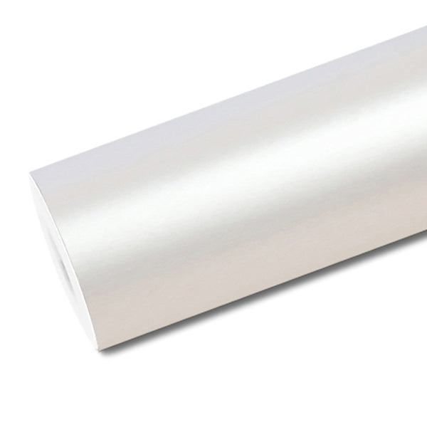 Mallcas™ Satin Pearl White Vinyl Wrap (PET Liner)