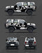 Mallcas™  Black White Grey Camouflage Custom Printed Vinyl Wrap