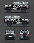 Mallcas™  Black White Grey Camouflage Custom Printed Vinyl Wrap