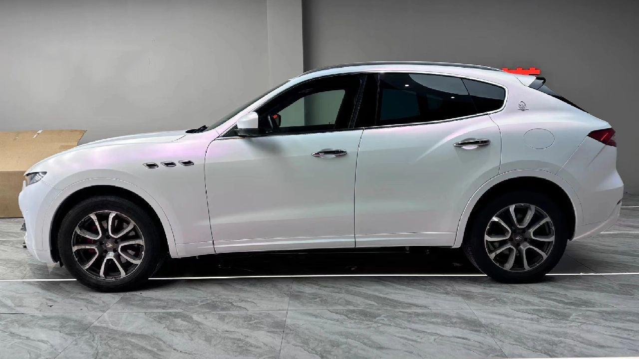 Mallcas™ Matte Diamond Pink White Vinyl Wrap (PET Liner)