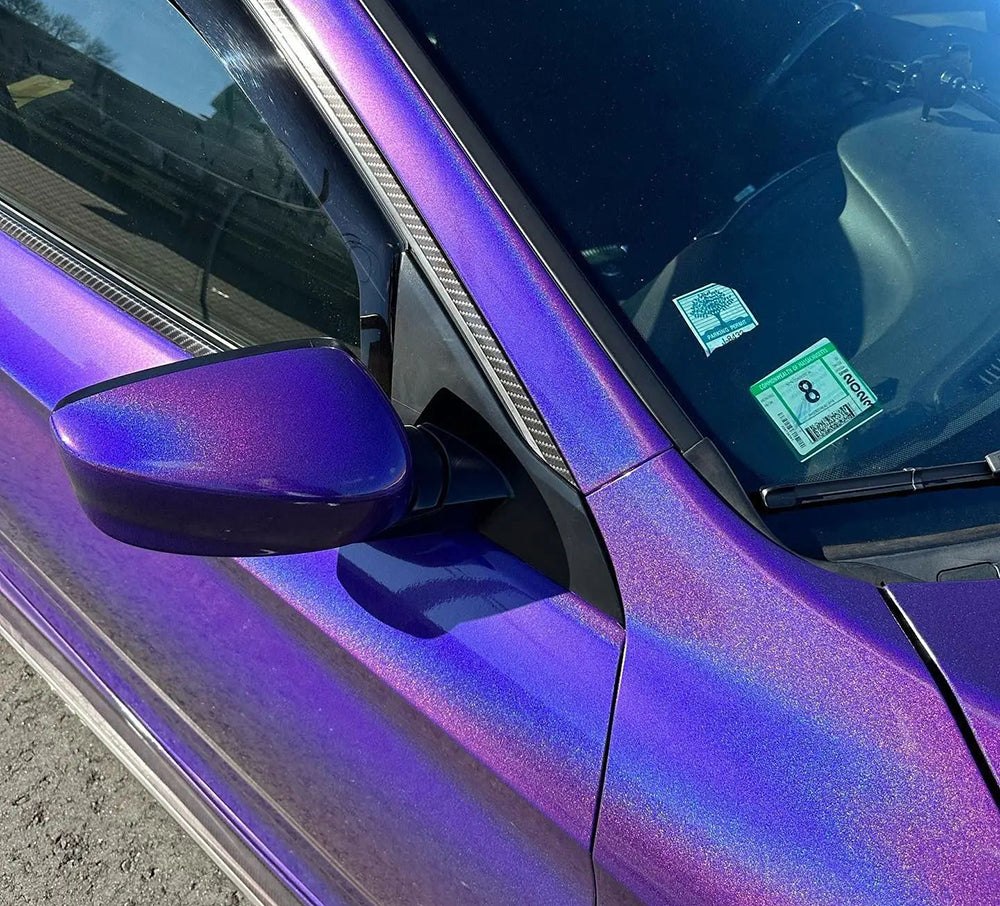 Mallcas™ Ultra Gloss Laser Flip Purple Vinyl Wrap (PET Liner)