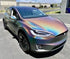 Mallcas™ Matte Laser Flip Silver Vinyl Wrap (PET Liner)