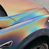 Mallcas™ Matte Laser Flip Silver Vinyl Wrap (PET Liner)