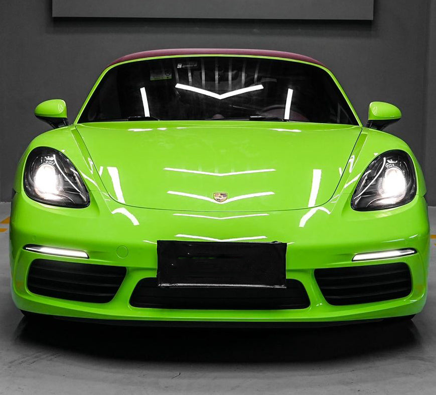 Mallcas™ Glossy Apple Green Vinyl Wrap (PET Liner)