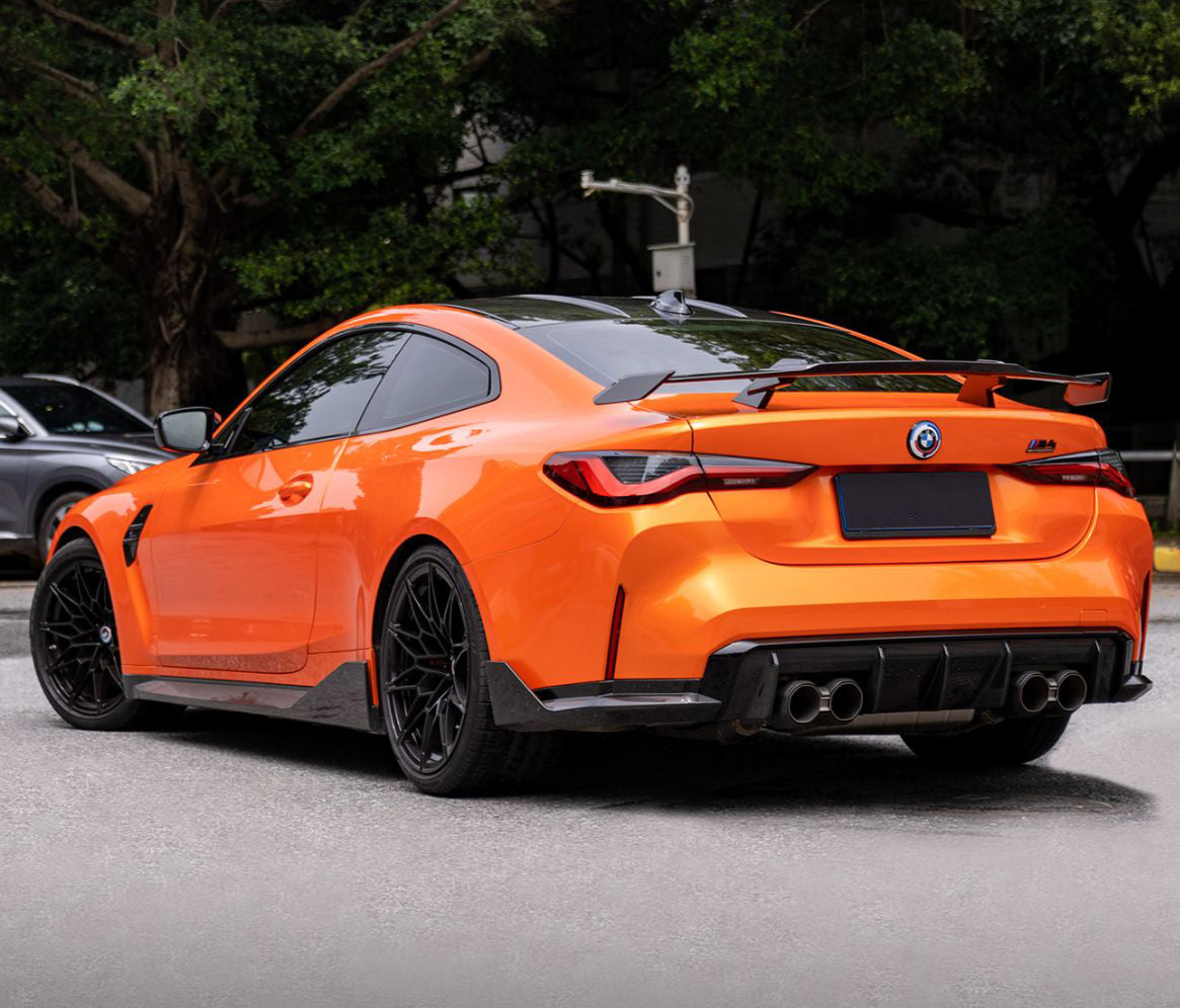 Mallcas™ Glossy Metallic Racing Golden Orange Vinyl Wrap (PET Liner)