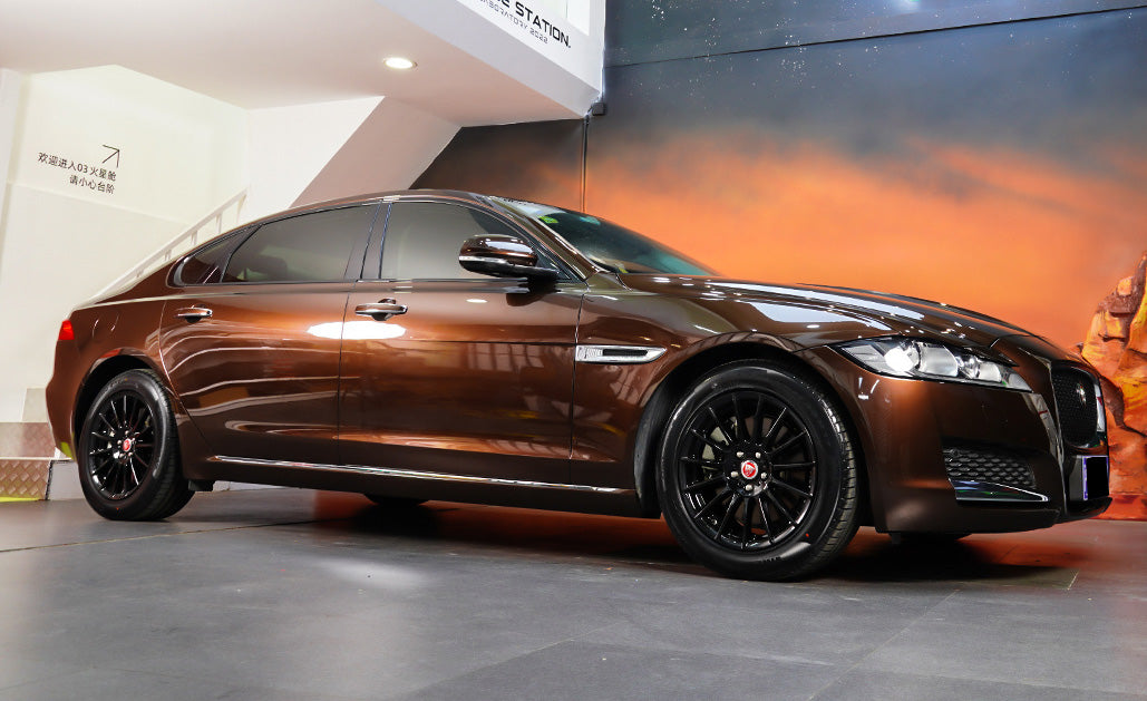 Mallcas™ Glossy Liquid Metallic Coffee Brown Vinyl Wrap (PET Liner)