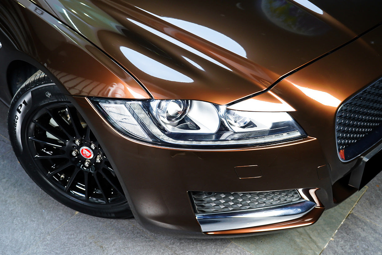 Mallcas™ Glossy Liquid Metallic Coffee Brown Vinyl Wrap (PET Liner)