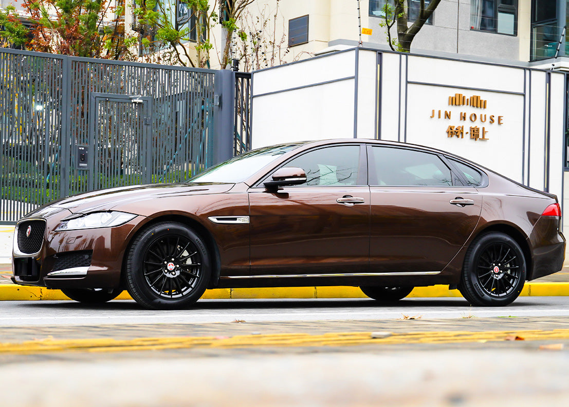 Mallcas™ Glossy Liquid Metallic Coffee Brown Vinyl Wrap (PET Liner)