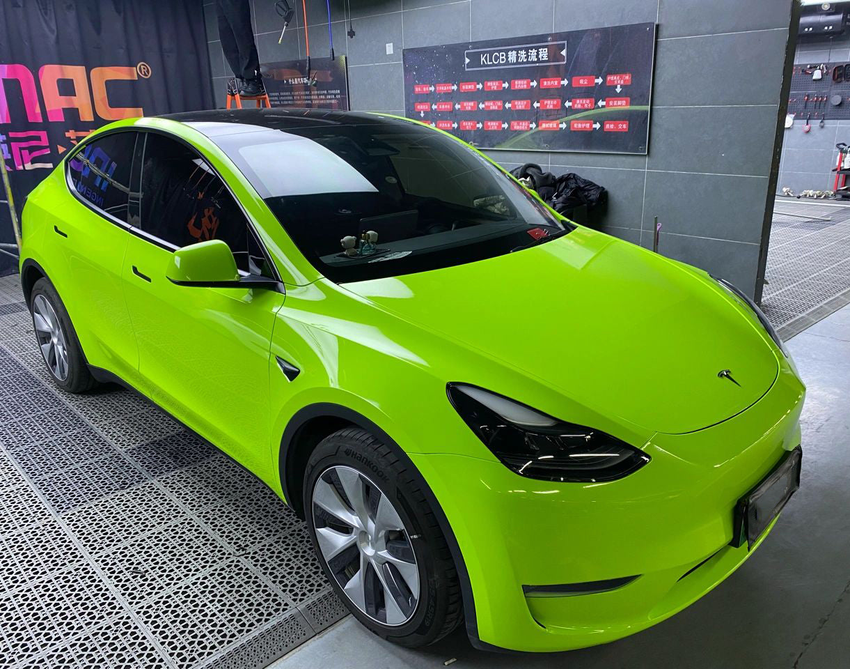 Mallcas™ Glossy Apple Green Vinyl Wrap