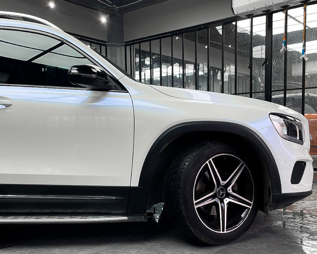 Mallcas™ Glossy White to Blue Vinyl Wrap (PET Liner)