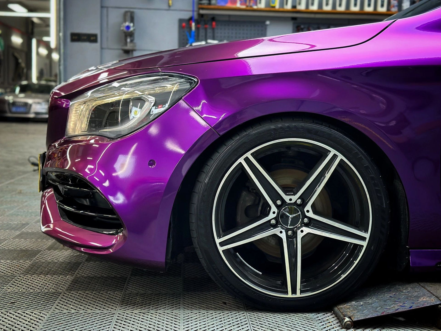 Mallcas™ Glossy Metallic Paint Purple Vinyl Wrap