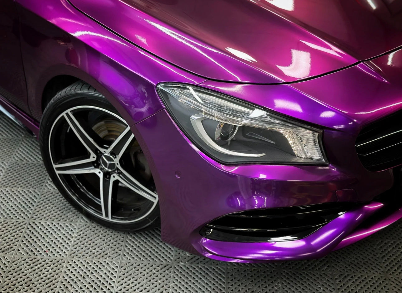 Mallcas™ Glossy Metallic Paint Purple Vinyl Wrap