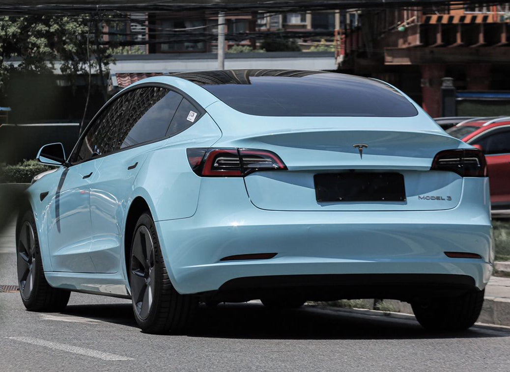 Mallcas™ Glossy Sea Breeze Blue Vinyl Wrap (PET Liner)