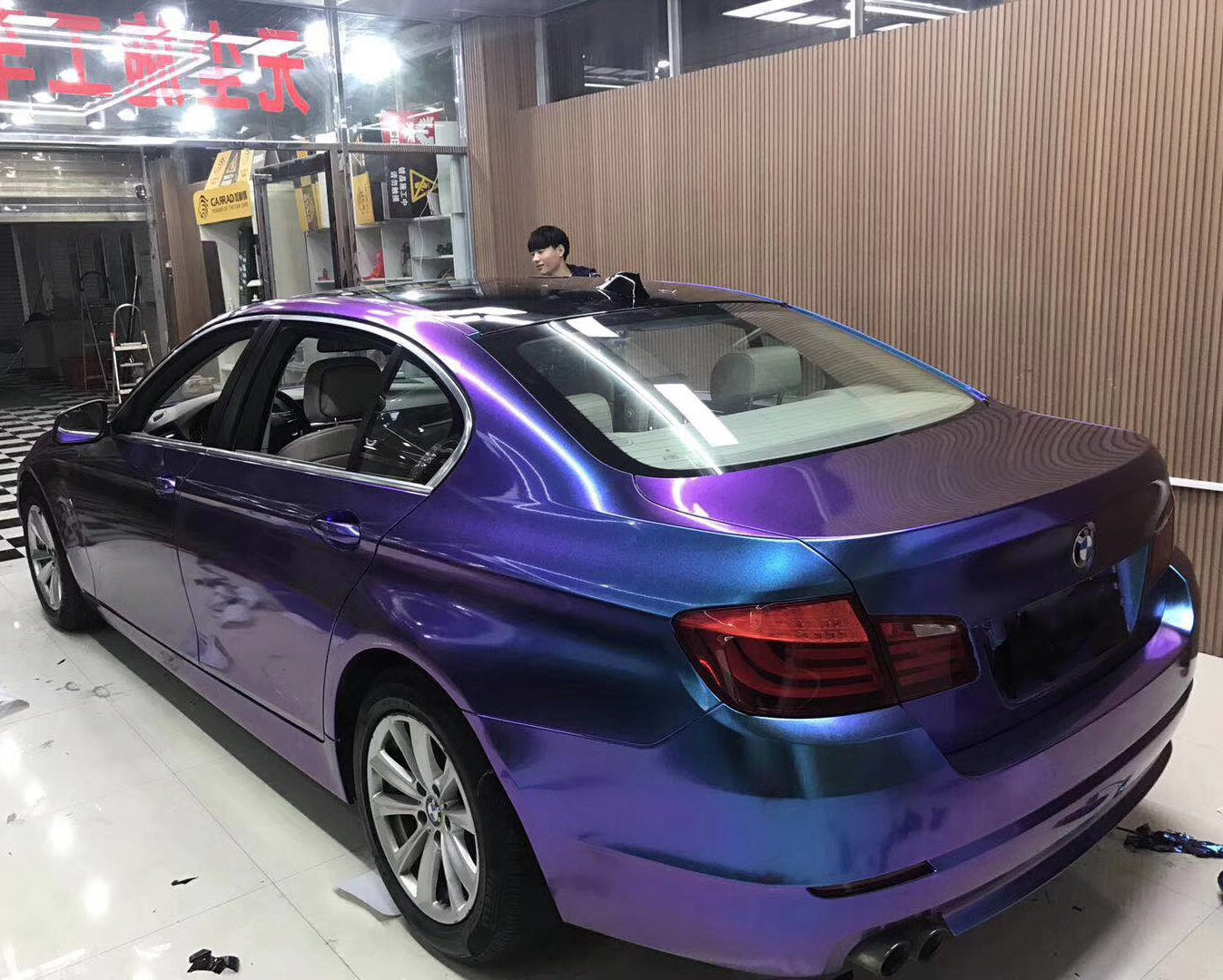 Mallcas™ Glossy Diamond Purple Red Vinyl Wrap