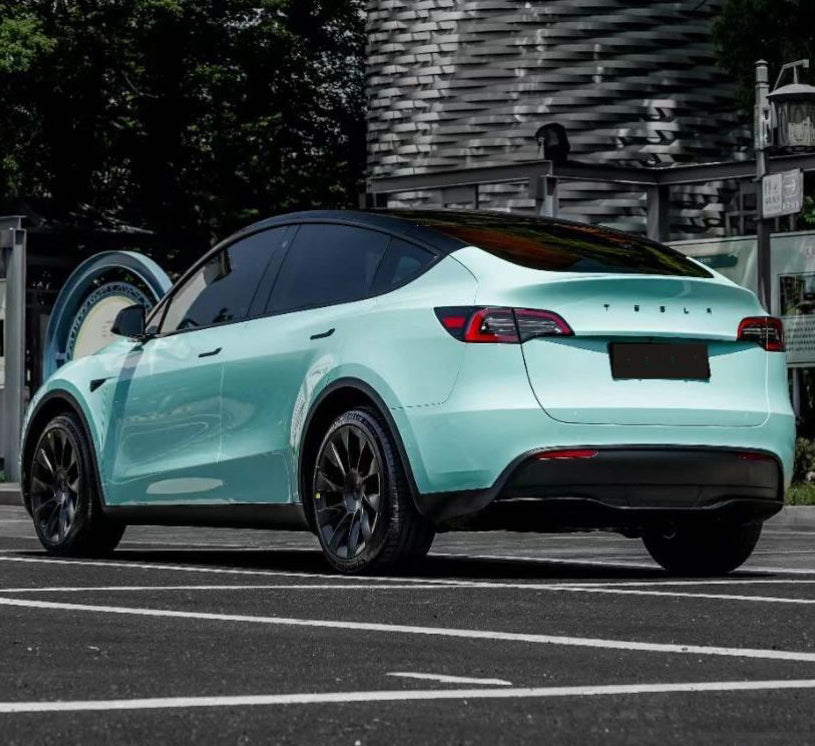 Mallcas™ Glossy Cragginess Green Vinyl Wrap (PET Liner)